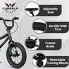 cubsala 12 Inch Kids Bike BMX Style Bicycle with Training Wheels Coaster Brake for 1 2 3 4 Years Old Toddlers Boys Girls, Black view 2