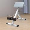 WAHHWF Roman Chair Back Extension for Tall Men, Heavy Duty Folding Roman Chair Hyperextension Ab Bench Exercise Equipment for Home Gym, Loads 330lbs (Color : White) view 2