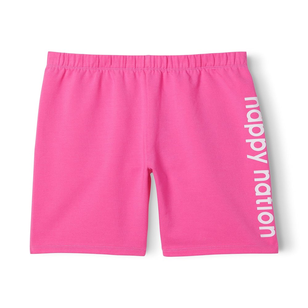 Happy Nation Cotton Biker Shorts, Pink Gumball, Medium