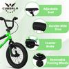 cubsala 14 Inch Little Kids Bike for 3 4 5 Years Old Boys Girls Beiginner Riders BMX Style Bicycle with Training Wheels Coaster & Rear V Brake, Green view 2