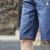 Men's Casual Stretch Beach Denim Shorts Slim Fit Straight Jean Shorts Classic Cotton Short Pants with Pockets (Blue3,33) view 3