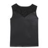 Hamthuit Summer Satin Tank Top Women Sleeveless Lace Women Imitate Silk Vintage White Office Tops Vest view 3