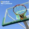 2pcs Nightlight Basketball Net,Basketball Net Replacement, Pink Glow in the Dark Basketball Net,Basketball Accessories,Standard Size 12 Loops for Indoor and Outdoor Replacement Net. (Green) view 2