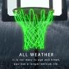 2pcs Nightlight Basketball Net,Basketball Net Replacement, Pink Glow in the Dark Basketball Net,Basketball Accessories,Standard Size 12 Loops for Indoor and Outdoor Replacement Net. (Green) view 4