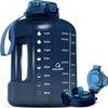 AQUAFIT 1 Gallon Water Bottle with Time Marker - Straw & Chug Lid - BPA Free Gym Water Bottle with Straw - Big Gallon Jug (Nebula, 128 oz - 2in1 Lid) view 1