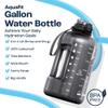 AQUAFIT 1 Gallon Water Bottle with Time Marker - Straw & Chug Lid - BPA Free Gym Water Bottle with Straw - Big Gallon Jug (Nebula, 128 oz - 2in1 Lid) view 2