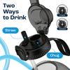 AQUAFIT 1 Gallon Water Bottle with Time Marker - Straw & Chug Lid - BPA Free Gym Water Bottle with Straw - Big Gallon Jug (Nebula, 128 oz - 2in1 Lid) view 3