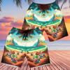 228CLOSET Skull Men's Swim Trunks - Tropical Island Hawaiian Shorts for Men, Men's Summer Bathing Shorts Set 09 Size Size 2XL view 2