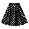 Giggle 'n Go 1950s Vintage Full Circle Skirt - High Waist Rockabilly Flare for Girls, Polka Dots, Black Knee Length A-line Skirt - 8-9 Years view 3