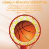2pcs Nightlight Basketball Net,Basketball Net Replacement, Pink Glow in the Dark Basketball Net,Basketball Accessories,Standard Size 12 Loops for Indoor and Outdoor Replacement Net. (Yellow) view 2