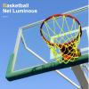 2pcs Nightlight Basketball Net,Basketball Net Replacement, Pink Glow in the Dark Basketball Net,Basketball Accessories,Standard Size 12 Loops for Indoor and Outdoor Replacement Net. (Yellow) view 3