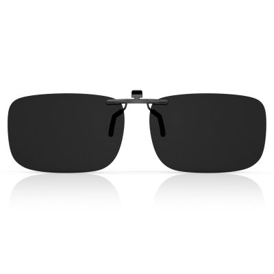 Goiteia Polarized Super Dark Clip On Sunglasses Over Prescription Glasses Men Women,Compact Fit,Non-Flip UpCAT4