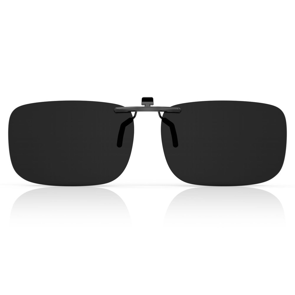 Goiteia Polarized Super Dark Clip On Sunglasses Over Prescription Glasses Men Women,Compact Fit,Non-Flip UpCAT4
