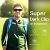 Goiteia Polarized Super Dark Clip On Sunglasses Over Prescription Glasses Men Women,Compact Fit,Non-Flip UpCAT4 view 2