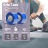 MEBMIK 2 Rolls 1IN X 10FT Grip Tape,Self Fusing Silicone Grip Wrap for Handles,No Adhesive,Blue view 2