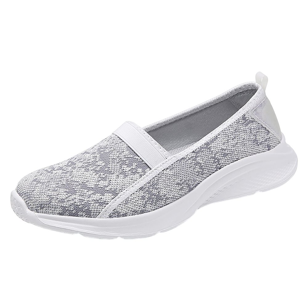 Leather Shoe Leisure Women's Slip On Travel Soft Sole Comfortable Shoes Outdoor Business Casual Work Shoes (White, 7.5)