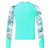 iiniim Kids Girls Rash Guard Swimsuits Tops UPF 50+ Swim Shirt Long Sleeve Fishing Shirt Swimwear Teal 6 Years view 2