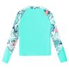 iiniim Kids Girls Rash Guard Swimsuits Tops UPF 50+ Swim Shirt Long Sleeve Fishing Shirt Swimwear Teal 6 Years view 4