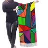 LMNSWDA Angle Doodle Women's Fashion Cashmere Feel with Tassel Large scarf warm party shawl Wraps view 2