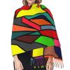 LMNSWDA Angle Doodle Women's Fashion Cashmere Feel with Tassel Large scarf warm party shawl Wraps view 4