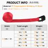 TRIWONDER Cinch Tie Down Strap Lashing Straps Heavy Duty Nylon Straps with Cam Buckles for Cargo, Trucks, Boat, Motorcycle,SUP, Kayak, Canoe, Trailer (3m, Red - 4 Pack) view 2