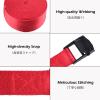 TRIWONDER Cinch Tie Down Strap Lashing Straps Heavy Duty Nylon Straps with Cam Buckles for Cargo, Trucks, Boat, Motorcycle,SUP, Kayak, Canoe, Trailer (3m, Red - 4 Pack) view 3