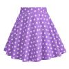 1950's Style Skirts Kids Vintage 50's Full Circle Girls Swing Skirt Smock Waist Audrey Hepburn Style Rockabilly Casual Party Skirts Retro 50s Polka Dot Skirt Knee Length A line Skirt Purple 9-10 Years view 2
