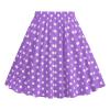 1950's Style Skirts Kids Vintage 50's Full Circle Girls Swing Skirt Smock Waist Audrey Hepburn Style Rockabilly Casual Party Skirts Retro 50s Polka Dot Skirt Knee Length A line Skirt Purple 9-10 Years view 3