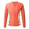 Moggemol Kids Girls UPF 50+ Zip Up Rashguard Shirt UV Protection Long Sleeve Swim Shirts Beachwear Coat Orange 8 Years view 1