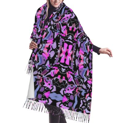 LMNSWDA Jazz Jam Women's Fashion Cashmere Feel with Tassel Large scarf warm party shawl Wraps