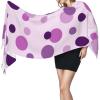 LMNSWDA Polka dot colourful bubbles Women's Fashion Cashmere Feel with Tassel Large scarf warm party shawl Wraps view 3