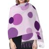 LMNSWDA Polka dot colourful bubbles Women's Fashion Cashmere Feel with Tassel Large scarf warm party shawl Wraps view 4