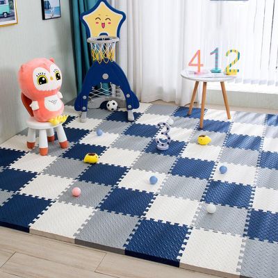 12"x12" Squares Interlocking Foam Tiles, 24 Pieces Yoga Exercise Playmats, 0.5"/1" Thick Foam Puzzle Floor Mat, Home Flooring Protector