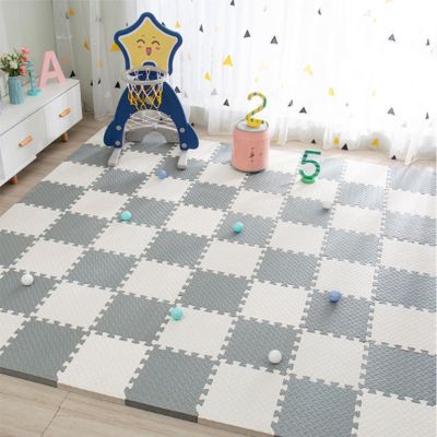 12"x12" Squares Interlocking Foam Tiles, 24 Pieces Yoga Exercise Playmats, 0.5"/1" Thick Foam Puzzle Floor Mat, Home Flooring Protector