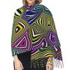 LMNSWDA Geo Warp Women's Fashion Cashmere Feel with Tassel Large scarf warm party shawl Wraps view 4