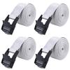 TRIWONDER Cinch Tie Down Strap Lashing Straps Heavy Duty Nylon Straps with Cam Buckles for Cargo, Trucks, Boat, Motorcycle,SUP, Kayak, Canoe, Trailer (3m, Grey - 4 Pack) view 1