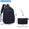 YZAOLL 25L Lightweight Packable Hiking Backpack Waterproof Hiking Daypack for Women Men Gym Backpack Travel Camping Vacation,Black view 2