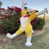 Professional Yellow Husky Dog Animal Halloween Fancy Dress Fursuit Birthday Party Mascot Costume Fursuit Furry Costume Birthday Party Fancy Dress Halloween Cosplay Birthday Party Cosplay Gift view 1