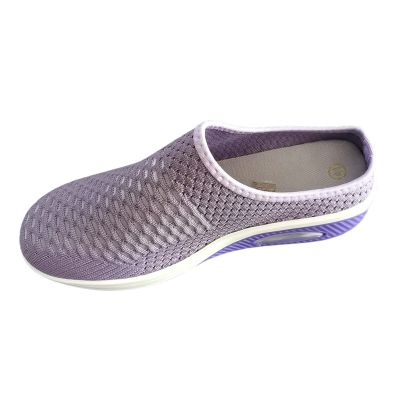 Ladies Summer Fashion Breathable Large Size Solid Color Soft Comfortable Sports Wear Off Women S Casual Tennis Shoes (Purple, 8.5)