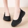 Leisure Women's Slip On Travel Soft Sole Comfortable Shoes Outdoor Mesh Runing Fashion Sports Toe Shoes for Women (Black, 6.5) view 2