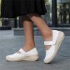 Ladies Summer Fashion Thin Lazy Breathable Thick Bottoming Hollowed Out Comfortable Outdoor Mens High Top Casual Shoes (White, 9) view 2