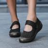 Ladies Summer Fashion Lightweight Casual Breathable Solid Color Anti Slip Soft Bottom Comfortable Women Causal Shoes (Black, 9) view 2