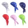 6 Pieces Sweat Wicking Bandana Hat for Men Women Stretchy Paisley Rags Durag Beanie Cap Skull Cap Head Wrap (White) view 1