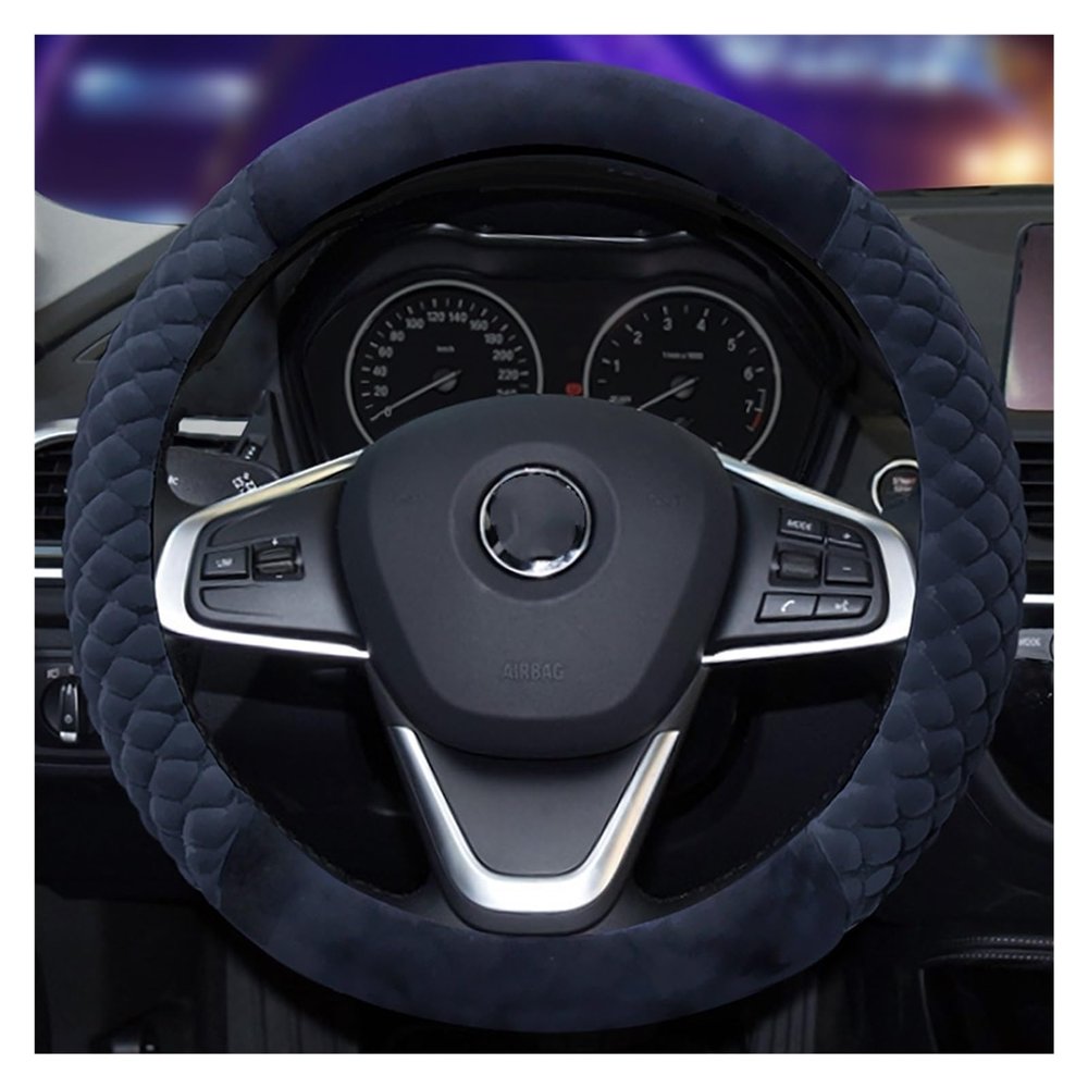 FUERU Car Steering Wheel Cover Set Universal Car Steering Wheel Cover Autumn and Winter Plush Warm Comfortable Car Interior (Color : 10#)