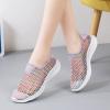 Leisure Women's Slip On Travel Soft Sole Hollow Comfortable Shoes Outdoor Mesh Runing Fashion Womens Small Heel Sandals (Pink, 9) view 2