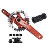 HIMALO Mountain Bike Hollow Integrated Crankset 170mm Crank Arm Set 104BCD 34T/36T Single Chainring MTB Crankset 8-12 Speed,with BSABB (Color : Red, Size : 36T) view 1