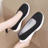 Leisure Women's Slip On Travel Soft Sole Comfortable Shoes Outdoor Mesh Runing Fashion Sports Toe Shoes for Women (Navy, 9) view 3