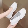 Leisure Women's Slip On Travel Soft Sole Comfortable Shoes Outdoor Mesh Runing Fashion Sports Toe Shoes for Women (White, 9) view 3
