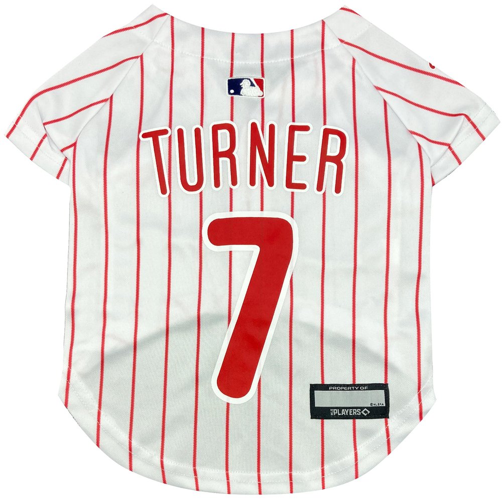 Pets First MLBPA Dog Jersey - Trea Turner #7 Philadelphia Phillies Medium Red Mesh/Satin Pet Jersey