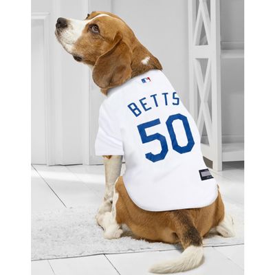 MLBPA Dog Jersey - Mookie Betts, Markus Lynn #50 Pet Jersey - MLB LA Dodgers Mesh Cat Jersey, X-Small